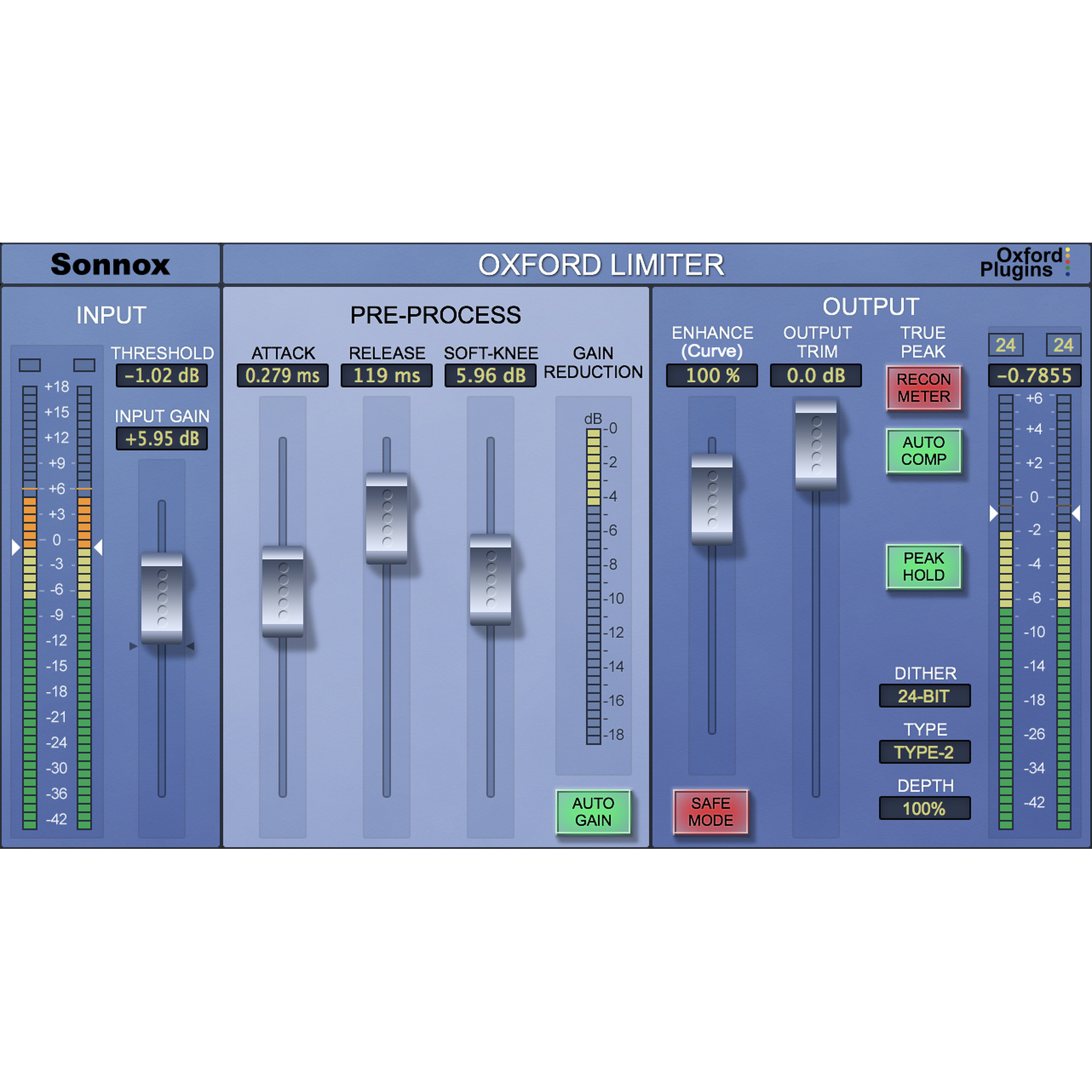 Oxford Limiter User Interface